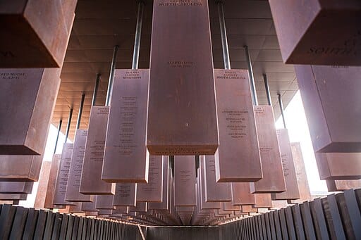 Memorial Corridor at the National Memorial for Peace and Justice in Montgomery