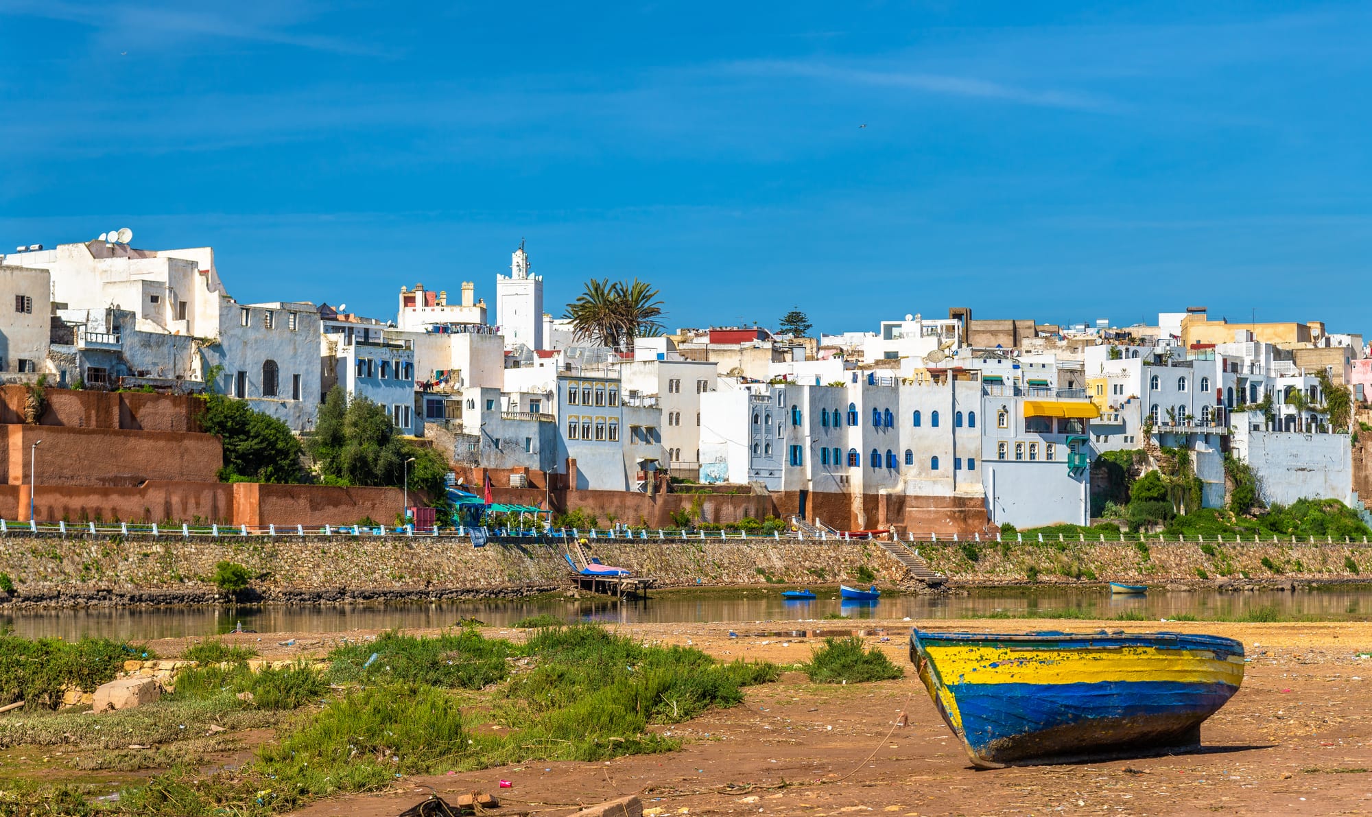 Coastal city of Azemmour, Morocco along the river